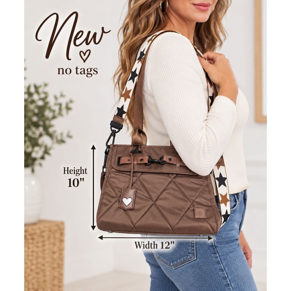 Shawn Killinger x IHKWIP The Superstar Brown Satchel with Fun Straps New no tags